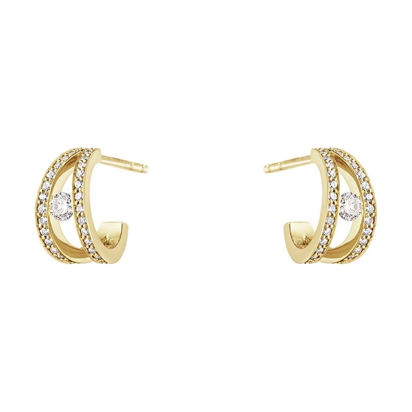 Halo Ohrringe Gold Mit Diamanten 0.44 ct von Georg Jensen, Schneller Versand - Nordicspectra.de