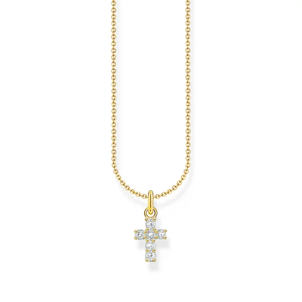 Halsband med Glittrande Kors Guld - Thomas Sabo - Snabb leverans & paketinslagning - Nordic Spectra