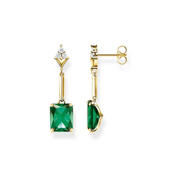 Örhängen Grön Åttkantig Sten Guld - Thomas Sabo berlock - Snabb frakt & paketinslagning - Nordicspectra.se