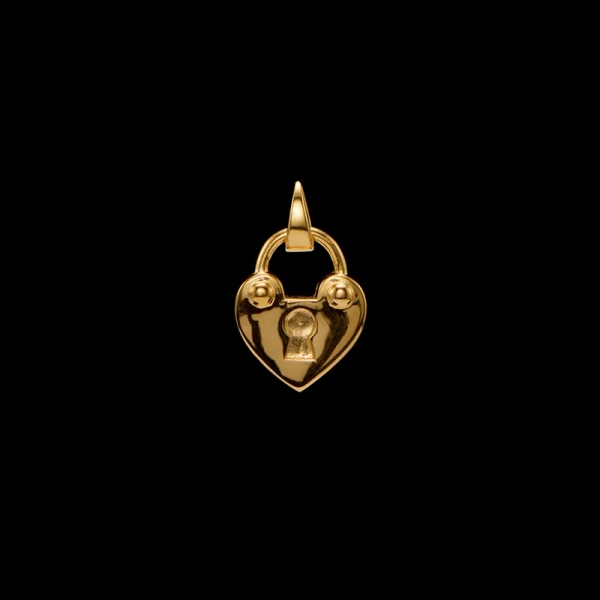 Charmed Lock Gold – hjärtformat 18K guldpläterat silverlås från Maria Nilsdotter
