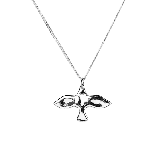 Organic Small Dove Necklace Silver - Emma Israelsson - Snabb frakt & paketinslagning - Nordic Spectra