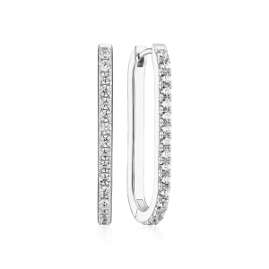 Capizzi Medio Örhängen i silver med gnistrande cubic zirconia-stenar från Sif Jakobs