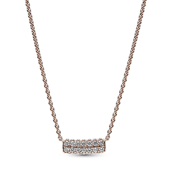 Pandora Timeless Doppelreihige Pavé-Stab Collier-Halskette von PANDORA, Schneller Versand - Nordicspectra.de