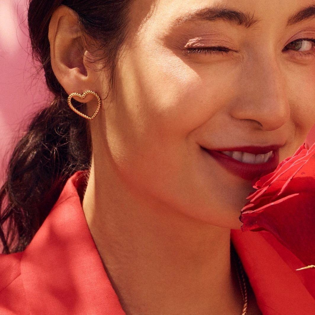 Rope Heart Studs M Gold - Edblad - Snabb frakt & paketinslagning - Nordicspectra.se