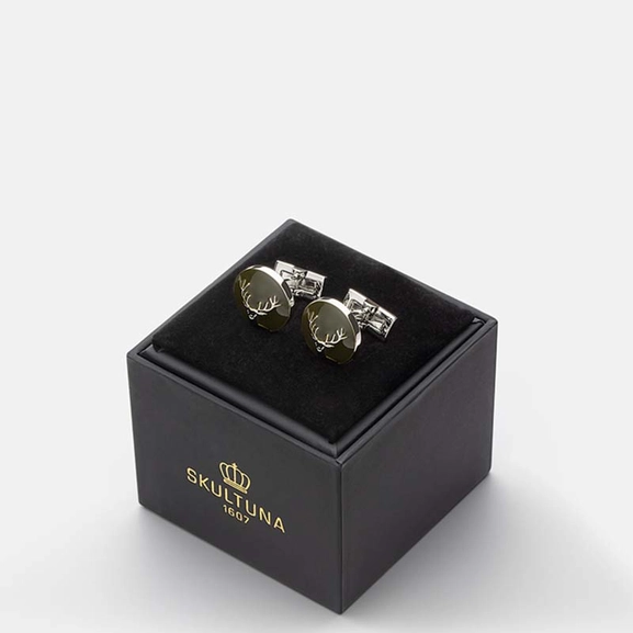 Manschettknappar Hunter Dear Silver Grön - Skultuna - Snabb frakt & paketinslagning - Nordicspectra.se