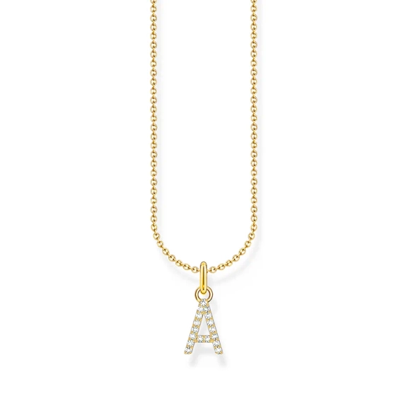 Kette mit Buchstaben-Anhänger A Gold - Thomas Sabo - Nordic Spectra