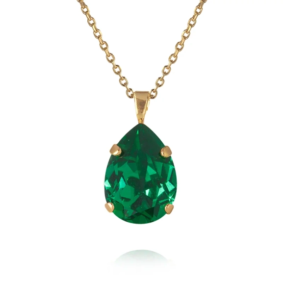 Mini Drop Necklace Gold Majestic Green - Caroline Svedbom - Snabb frakt & paketinslagning - Nordic Spectra