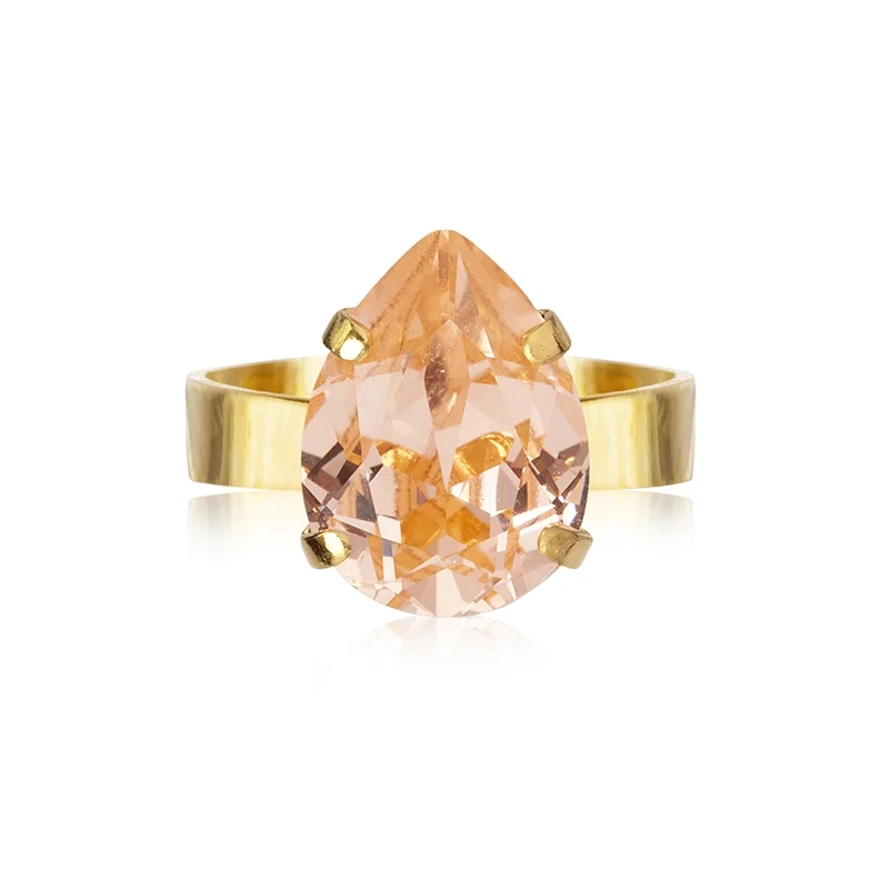 Caroline Svedbom - Mini Drop Ring Gold Light Peach