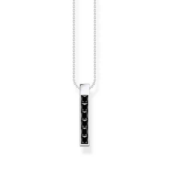 Necklace with black stones silver - Thomas Sabo - Suuri valikoima & ilmainen lahjapaketointi - Nordicspectra.fi