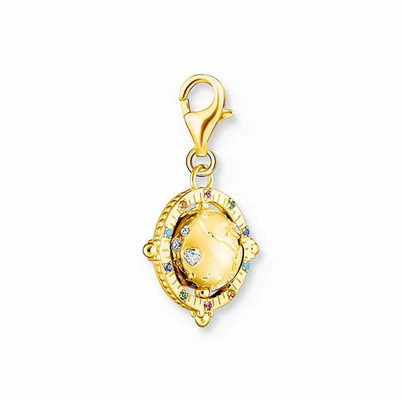 Charm-Anhänger bunte Weltkugel vergoldet von Thomas Sabo, Schneller Versand - Nordicspectra.de