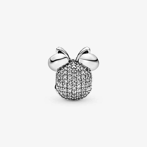 Disney Minnie Maus mit rosafarbener Pavé-Schleife Clip-Charm von PANDORA, Schneller Versand - Nordicspectra.de