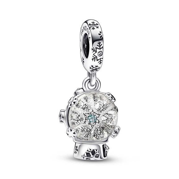 Schneeflocke Schneekugel Charm-Anhänger von PANDORA, Schneller Versand - Nordicspectra.de