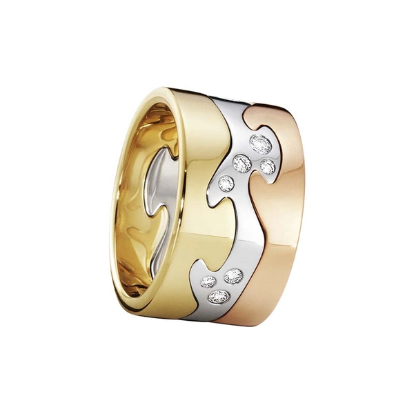 Fusion 3-delad Ring RG//VG/RG/Diamanter - Georg Jensen ringar - Snabb frakt & paketinslagning - Nordicspectra.se
