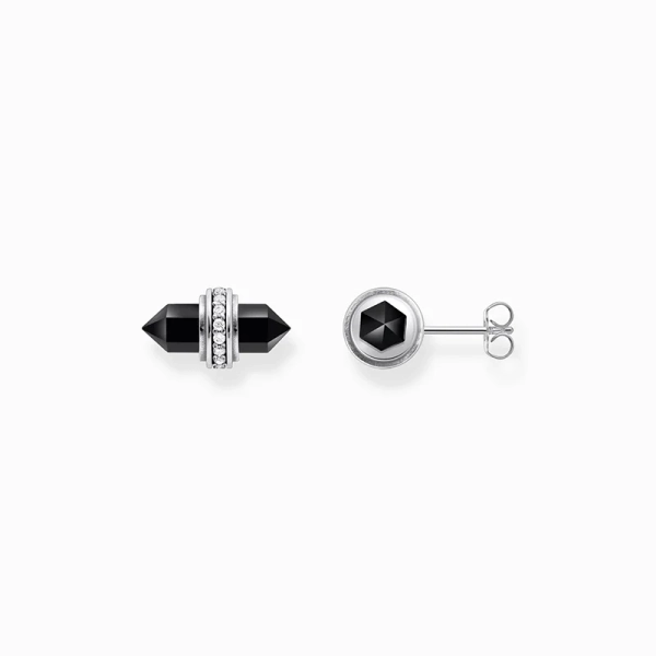 Ohrstecker mit schwarzem Onyx Kristall Silber - Thomas Sabo - Nordic Spectra