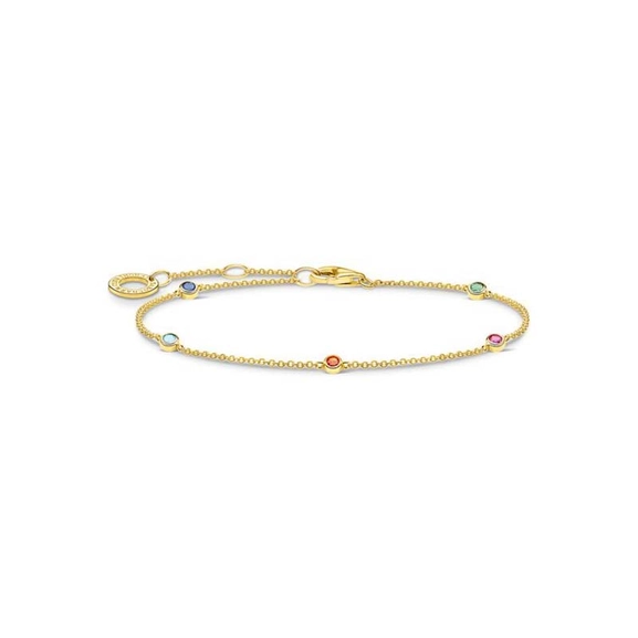 Guldarmband med Färgade Runda Stenar - Thomas Sabo armband - Snabb frakt & paketinslagning - Nordicspectra.se