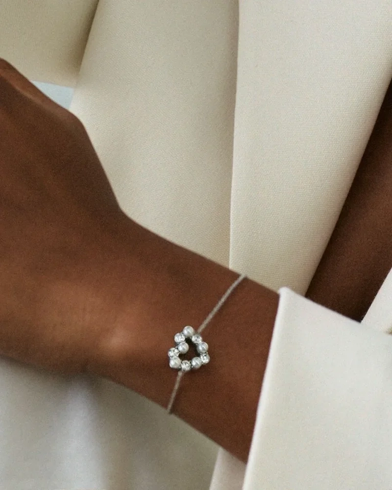 Affinity Pearl Heart Bracelet Steel - Edblad - Snabb leverans - Gratis paketinslagning