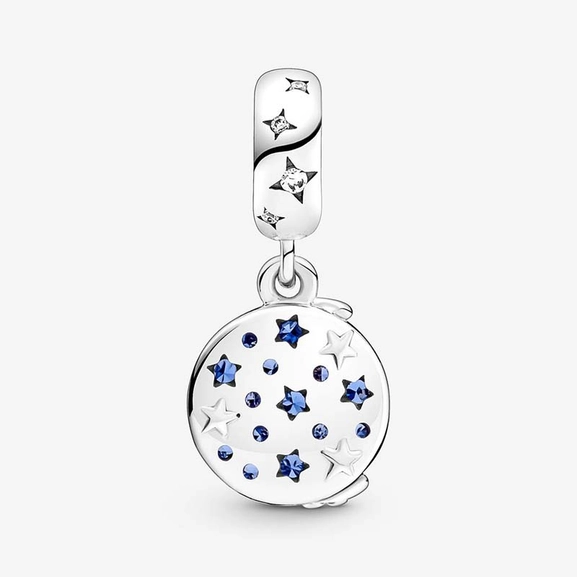 Weihnachtsmann auf dem Mond Doppelter Charm-Anhänger von PANDORA, Schneller Versand - Nordicspectra.de