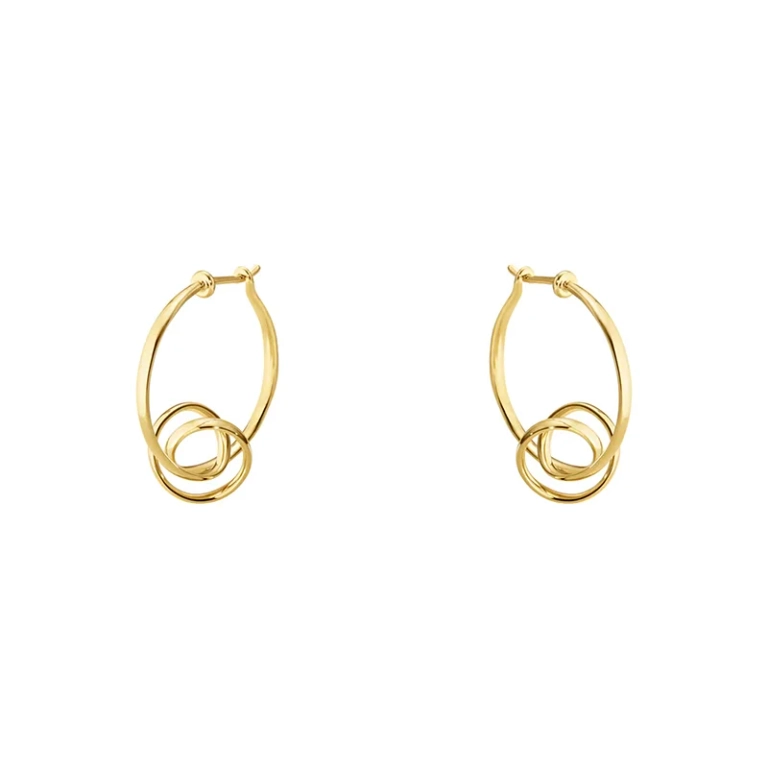 Forget-Me-Knot Torun Hoops i 18K guld