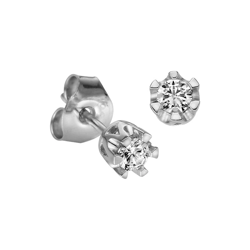 Schalins - Donau Örhängen 0.20ct Vitguld