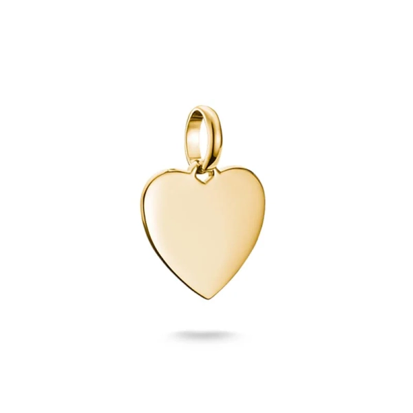 CC Connect Hjärta med Gravyr Berlock Guld i 18K guldpläterat silver