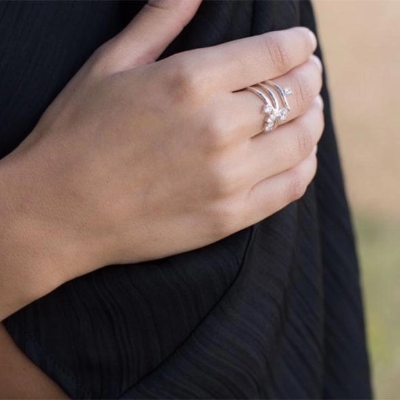 One Big Stone Ring Silver -CU Jewellery - Snabb frakt & paketinslagning - Nordicspectra.se
