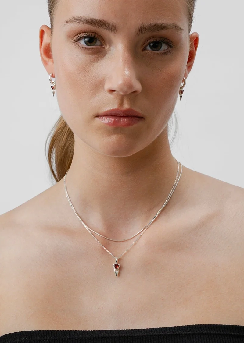 Mrs H Spike Necklace Silver