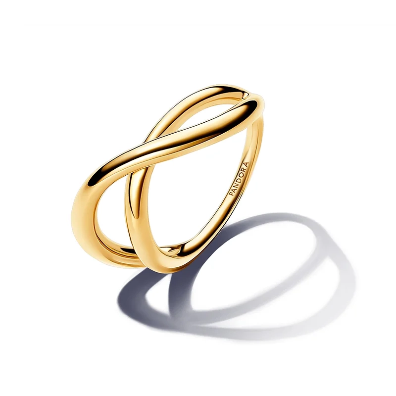 PANDORA – Organiskt Formad Evighetsring Guld