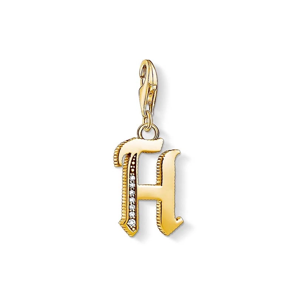 Charm-Anhänger Buchstabe H Gold von Thomas Sabo, Schneller Versand - Nordicspectra.de