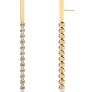 Twiggy Earrings i 14K guldpläterat stål med 11 Cubic Zirconia-stenar