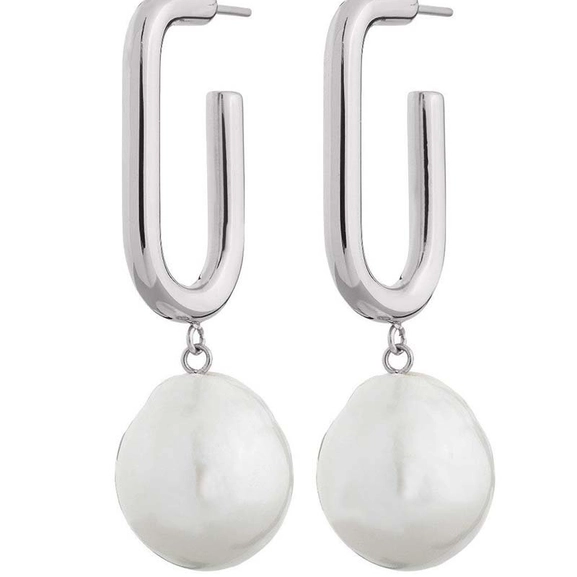 Trellis Pearl Earrings L Steel - Edblad - Snabb frakt & paketinslagning - Nordicspectra.se
