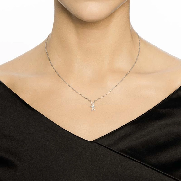 Double Trouble & Stars Necklace White Gold - Efva Attling - Suuri valikoima & ilmainen lahjapaketointi - Nordicspectra.fi