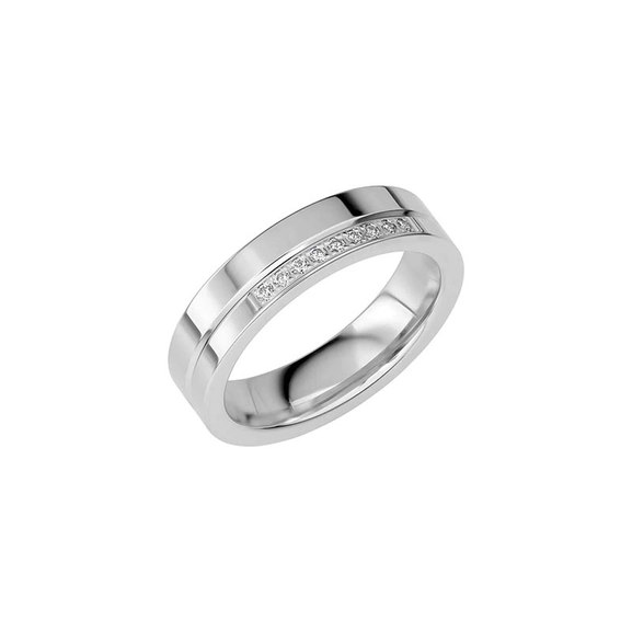 SR2041 White Gold - Wedding & engagement rings - Schalins - Scandinavian design - Nordic Spectra