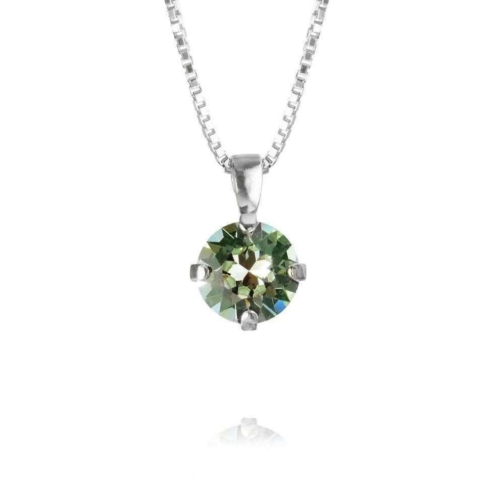 Caroline Svedbom - Classic Petite Necklace Rhodium Chrysolite