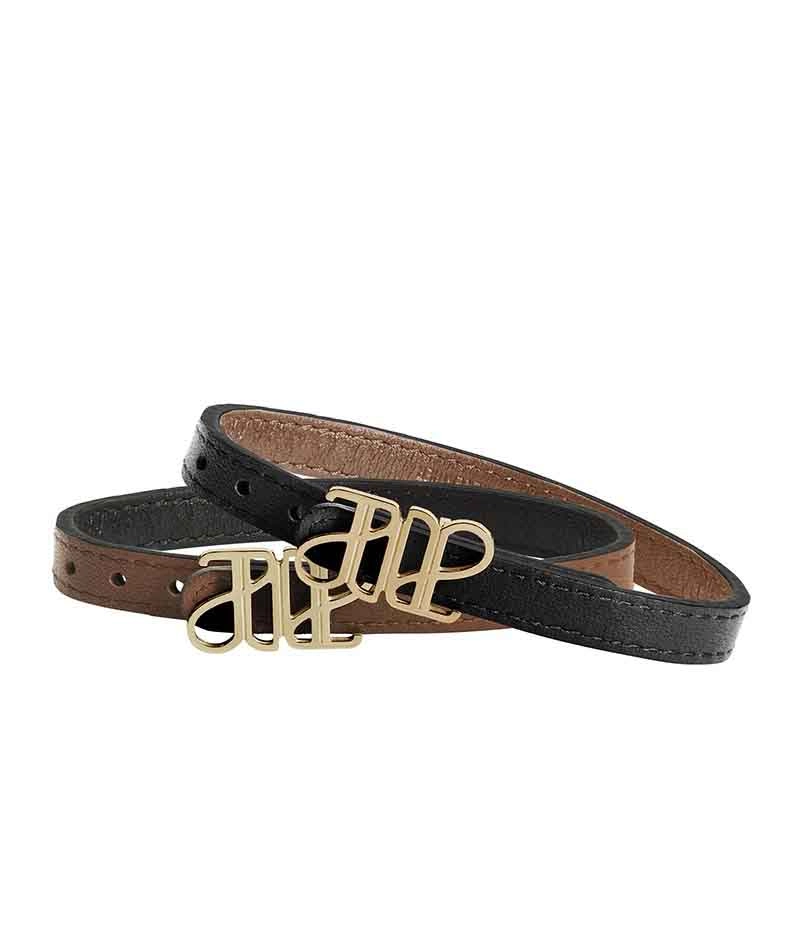 SIGN Armband Läder/Guld - Astrid & Agnes - Snabb frakt & paketinslagning - Nordicspectra.se