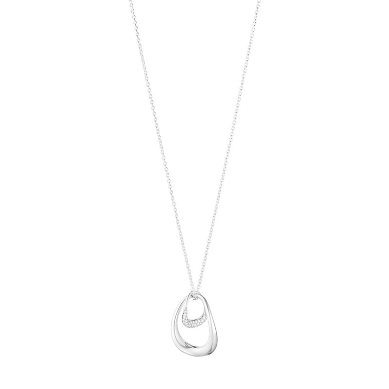 Offspring Halsband Silver med 0.08 ct Diamanter - Georg Jensen halsband - Snabb frakt & paketinslagning - Nordicspectra.se