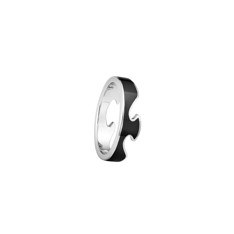 Georg Jensen – Fusion Ytterring Vitguld Svart
