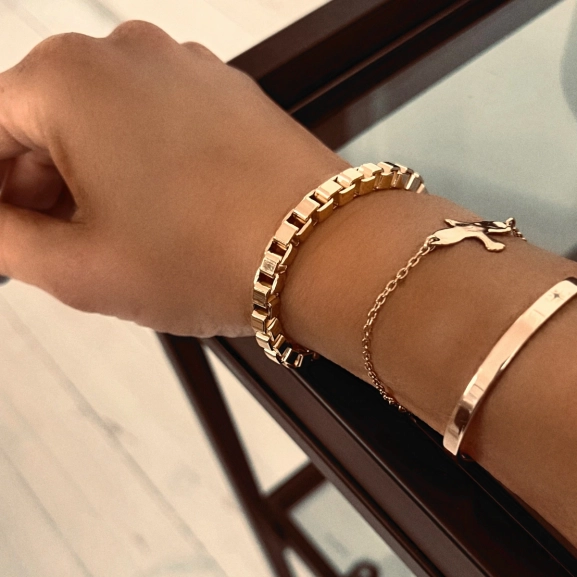 18K guldförgylld mässing