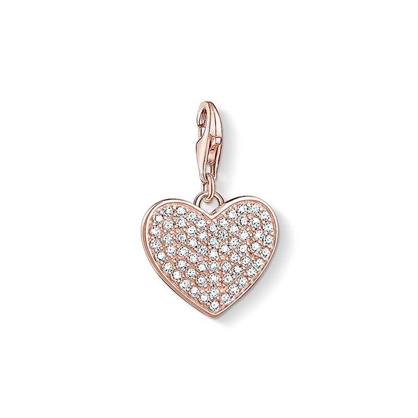 Charm-Anhänger Herz Pavé Rosé von Thomas Sabo, Schneller Versand - Nordicspectra.de