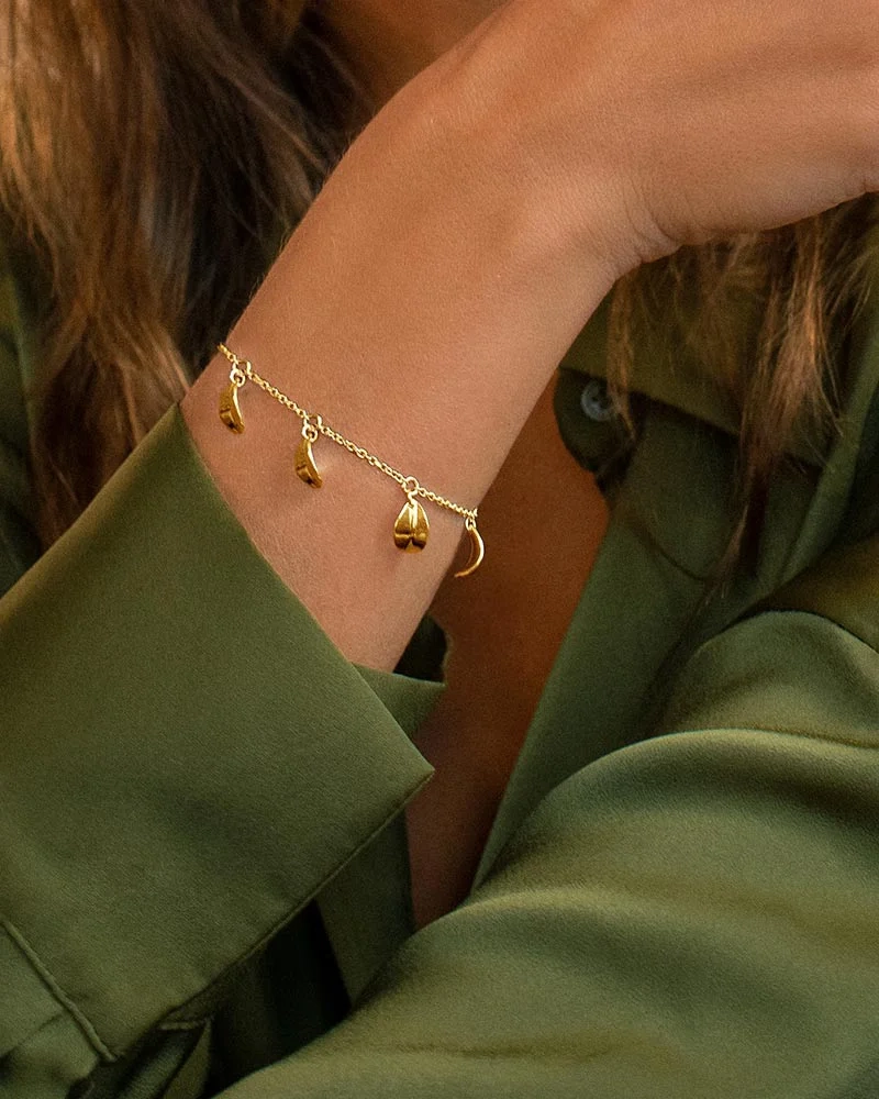 Botanica Drop Full Bracelet Gold - Drakenberg/Sjölin Armband- Snabb leverans & paketinslagning - Nordic Spectra