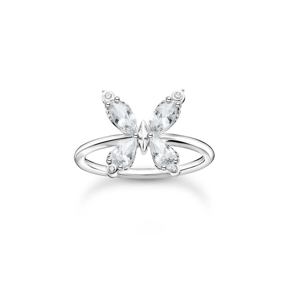 Ring med Fjäril och Vita Stenar - Thomas Sabo berlock - Snabb frakt & paketinslagning - Nordicspectra.se