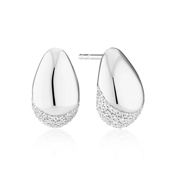 Goccia Örhängen i silver med gnistrande Cubic Zirconia-stenar från Sif Jakobs