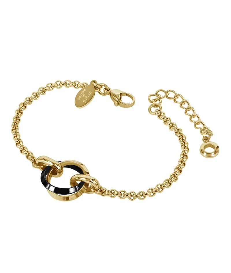 CAROLIN Armband Guld/Svart - Astrid & Agnes - Nordic Spectra