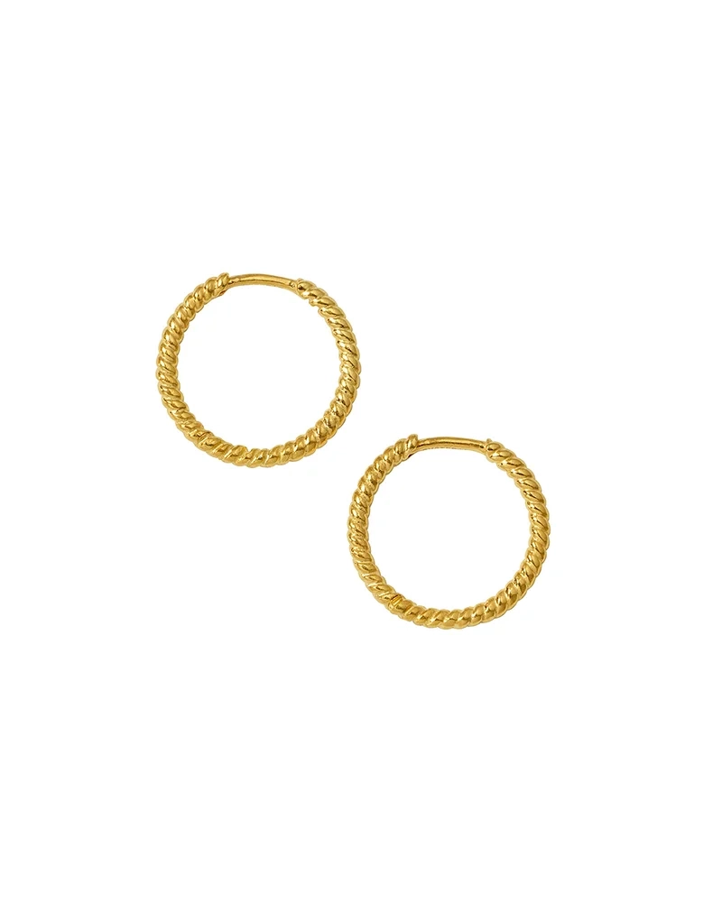 Syster P - Beloved Twisted Medium Hoops Gold
