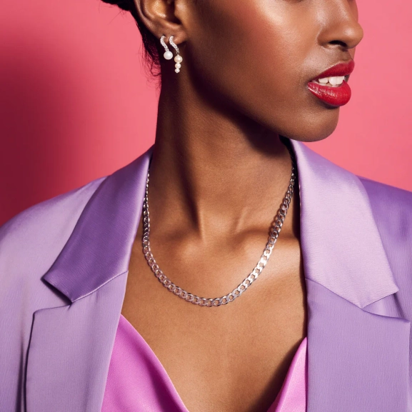 elegantti ja säädettävä hopeaketju Armore-mallistosta