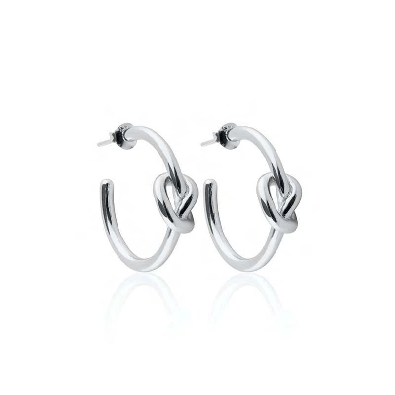 SOPHIE by SOPHIE - Knot Hoops Silver