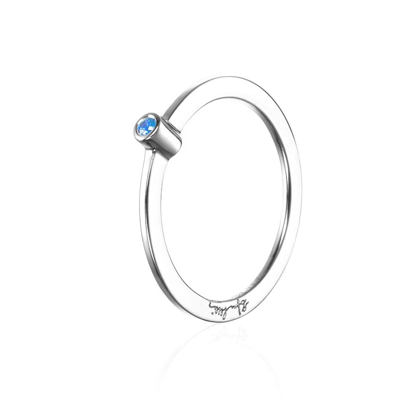Efva Attling - Micro Blink Ring - Blue Topaz