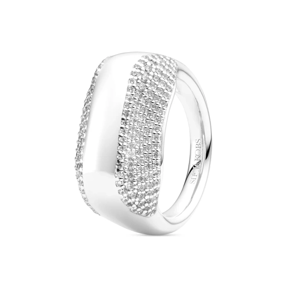 Borsa Ring i silver med gnistrande cubic zirconia-stenar från Sif Jakobs