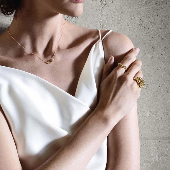 Moonlight Grapes Ring Guld - Georg Jensen örhängen - Snabb frakt & paketinslagning - Nordicspectra.se