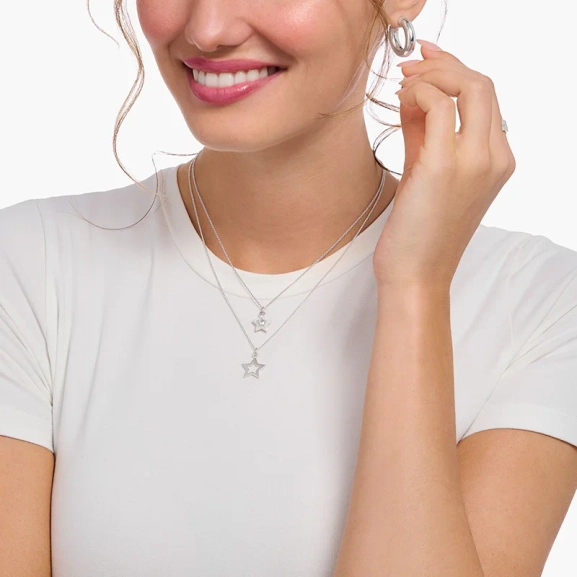 Halsband med Vit Stjärna - Thomas Sabo - Snabb leverans & paketinslagning - Nordic Spectra