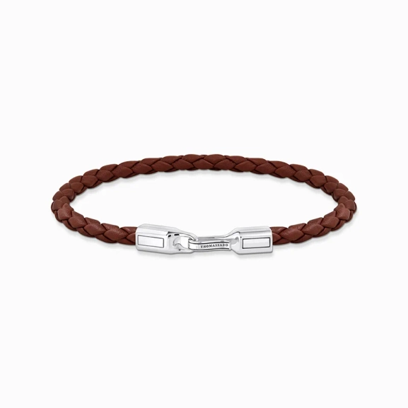 Smalt Läderarmband Brunt & Silver - Thomas Sabo - Snabb leverans & paketinslagning - Nordic Spectra